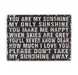 Black Wooden You Are My Sunshine Wall Art