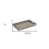 19" Black Minimalist Wooden Tray