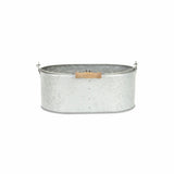 Three Slot Galvanized Metal Utensil Holder