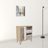 28" Multi Solid And Manufactured Wood Four Drawer Sideboard