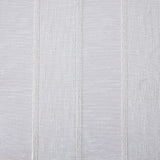 White Striped Embroidered Shower Curtain