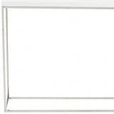 Modern White Gloss and Chrome Console Table