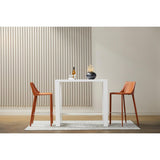 30" Terra Cotta Steel Low Back Bar Height Bar Chair