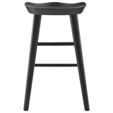 25" Natural Manufactured Wood Backless Counter Height Bar Chair