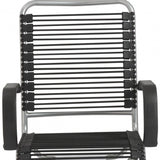 Black Swivel Adjustable Task Chair Bungee Back Steel Frame