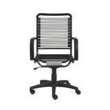 Black Swivel Adjustable Task Chair Bungee Back Steel Frame