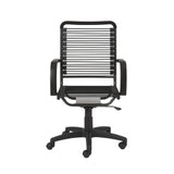 Black Swivel Adjustable Task Chair Bungee Back Steel Frame
