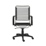 Black Swivel Adjustable Task Chair Bungee Back Steel Frame