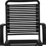 Black Swivel Adjustable Task Chair Bungee Back Steel Frame