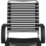 Black Swivel Adjustable Task Chair Bungee Back Steel Frame