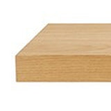 75" Black Wooden Wall Mounted Floating Shelf