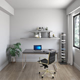 75" White Wooden Wall Mounted Floating Shelf
