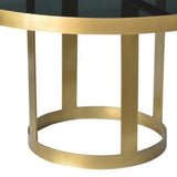 Round Black and Gold Modern Coffee Table