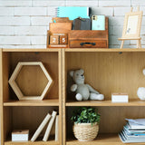 Natural Rustic Wood Desk or Counter Organizer