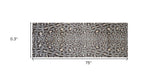 2' x 6' Gray and Brown Cheetah Washable Runner Rug