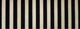 2' x 6' Black and Tan Wide Stripe Washable Runner Rug