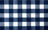 2' x 4' Navy and White Buffalo Plaid Washable Floor Mat