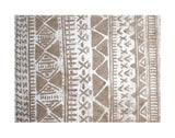 2' x 3' Sandy Tan and White Zigs and Zags Washable Floor Mat