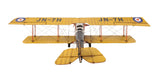 8" Yellow Red And Gray Metal Hand Painted AirPlane
