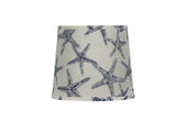 20" CLEAR Standard Table Lamp With Navy Blue Shade