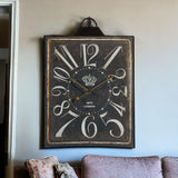 Vintage Galvanized Metal Round Wall Clock