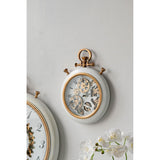 Gold Industrial Style Round Wall Clock