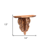 Classic Corbel Style White Washed Wall Shelf
