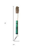 Light Green Jade Abacus Disc Decorative Calligraphy Brush