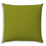 20" X 20" Kiwi Zippered Polyester Solid Color Throw Pillow Cover