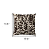 Black Modern Indoor Outdoor Zippered Pillow Cover