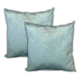 Set Of Three 19" X 19" Seafoam And White Zippered Floral Throw Indoor Outdoor Pillow Cover