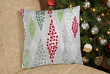 Set Of Three 19" X 19" White And Red Zippered Solid Color Throw Indoor Outdoor Pillow Cover