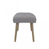 47" White and Silver Upholstered Faux Leather Dining Bench