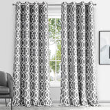 84" Navy Blue Trellis Black Out Window Curtain Panel