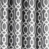84" Gray Trellis Black Out Window Curtain Panel