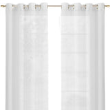 Set of Two 84" White Solid Modern Window Panels