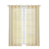 Set of Two 84" Beige Solid Modern Window Panels
