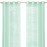 Set of Two 84" Aqua Solid Modern Window Panels