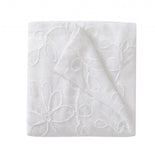 Set of Two 96" White Floral Embroidered Window Panels