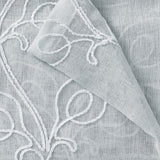 Set of Two 84" Silver Boho Embroidered Window Panels