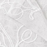 Set of Two 96" White Boho Embroidered Window Panels
