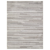 5' X 7' Gray Abstract Stain Resistant Indoor Outdoor Area Rug