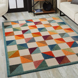 8’ x 10’ Multicolor Jacobean Floral Indoor Outdoor Area Rug