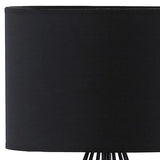 18” Asymmetric Black Cage Metal Table Lamp
