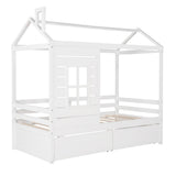 White Twin Four Poster