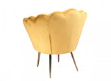 34" Modern Golden Seashell Accent Chair