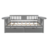 Gray Solid and Manufactured Wood Full Bed