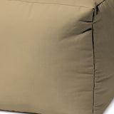 17" Cool Neutral Ivory Solid Color Indoor Outdoor Pouf Ottoman