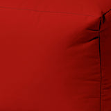 17" Cool Primary Red Solid Color Indoor Outdoor Pouf Ottoman