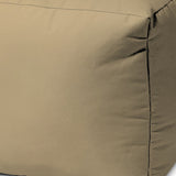 17" Cool Neutral Ivory Solid Color Indoor Outdoor Pouf Cover